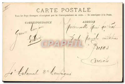 A Coroa — Navio-Escola dos Canhoneiros — A. Bougault n°581 — Verso