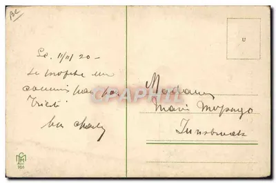 Scena bez słów — scena wewnętrzna — wydawca M. n°916 — Rewers