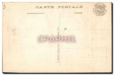 Soldati in parata con bandiera tricolore — O Drapeau ben amato, simbolo di coraggio — Timbrato a Parigi, N° 280 — Verso