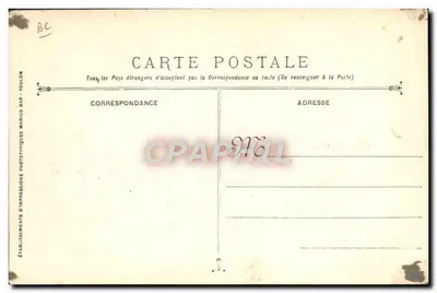 Submarino AMPÈRE — Marinha Militar Francesa — Editor Bar-Toulon — Verso