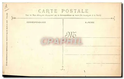 Marinha Militar Francesa — Torpedeiro Submarino TOPAZE — n° 350 — Editor: Estabelecimentos de Impressões Marius Bar-Toulon — Verso