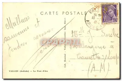 Vallon (Ardèche) — O Pont d'Arc — Imp. Combier — Verso
