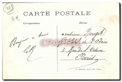 Ampierre (S. & O.) — Vista geral do Castelo — E. Malcult, fot. edit., Paris — Verso