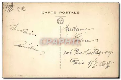 Mantes-la-Jolie — Katedra Najświętszej Panny Maryi i Most z widoku z Promenady Wyspy Damskiej — Wydawnictwo Librairie Anjou — Rewers