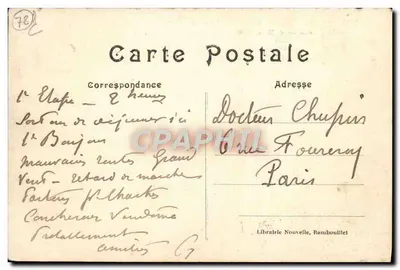 Rambouillet — Zamek widziany z wysp — Librairie Nouvelle — Rewers