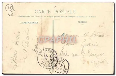 Parque de VERSAILLES - El Estanque de Latón - Mme Moreau, edit., Versalles — Reverso