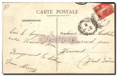 Fronteira Franco-Alemã — Naney — Fiacre, 9, Rue Mon-Désert — Verso