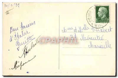 Fronteira italiana — Aduanas francesas — Ponte Saint-Louis — Craphil 123 — Verso