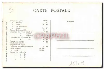Locomotief n° 4519 — Serie 4511 tot 4520 — De Franse Locomotieven (P.-I.-M.) — Achterkant