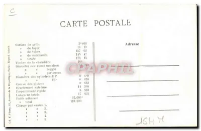 Francuska lokomotywa Seria 242 AT 1-91 — Etablissements Cail w Denain — F. F. Paris — Rewers