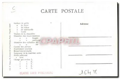 Francuska lokomotywa nr 4086 — P.L.M. — Paryż — Rewers