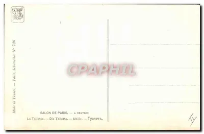 Mulher jovem nua em cama — com gato preto — editor L. Deutsch, N° 718 — Verso