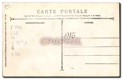 Torpilleur TOPAZE — Marine Militaire Française — Wydawca: Zakłady Fototypii Marius Bar, Toulon — Rewers