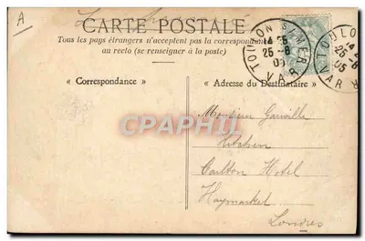 O "Gustave-Zédé", Submarino — Marinha Militar Francesa — Coleção A. Couturier — Verso