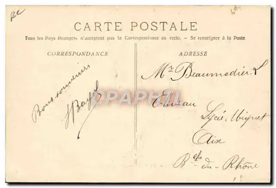 O "Grondin", submarino — A. Bougault, n° 418 — Verso