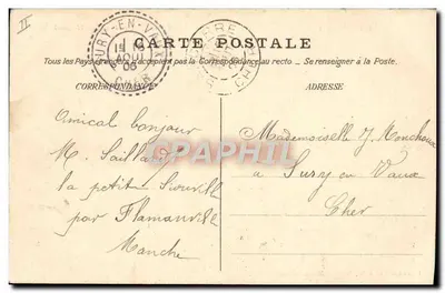 Cherbourg — O Teatro e Fontaine Monchel — Edição Maison Ratti, Novidades, Cherbourg — Verso