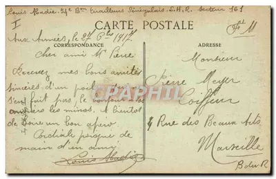 Calais — Teatr — Statua Jacquard — Stolik Lefebvre w Calais — Rewers