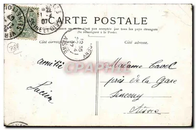 Antieke ansichtkaart Versailles Het Bassin de Latone — Achterkant