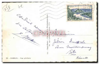 Embrun — Vista generale — Cie des Arts Photomécaniques — Verso