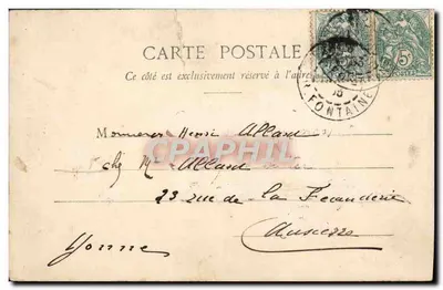 La Cascade, vue du fond de la Grotte — Bois de Boulogne — éditeur L'entraîneur postal, n° 495 — Achterkant