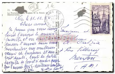 Promenada Anglika i Pałac Śródziemnomorski — NICE — Wydawnictwo A.D.I.A. — Rewers