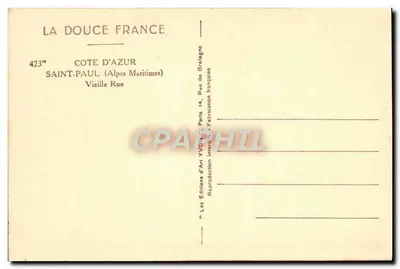 Saint-Paul (Alpes-Maritimes) — Alte Straße — La Douce France, n°423 — Rückseite