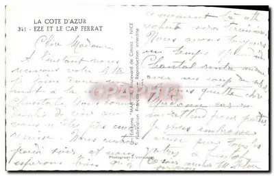 La Côte d'Azur — Eze i Kap Ferrat — Wydawnictwo 'MAR' — NICE — Rewers