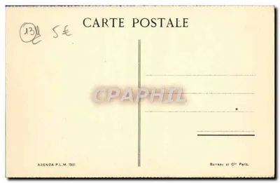 Martigues — Porto com barcos — Agenda P.L.M. 1931 — Verso