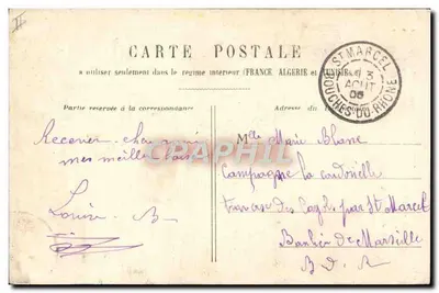 Menina em vestido de juiz — carta postal educativa — editor não identificado — Verso