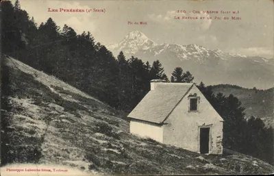 Col d'Aspin (1497 m.) and the Pic du Midi — The Pyrenees (4th Series) — Phototype Labouche frères, Toulouse