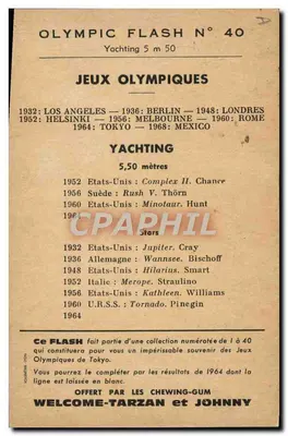 Jachting — Igrzyska Olimpijskie — Olympic Flash N° 40 — Rewers