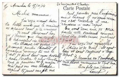Arcachon. Nowy Wielki Hotel — wydawca A. Tribi & Cie (Szwajcaria) — numer seryjny 34 — Rewers