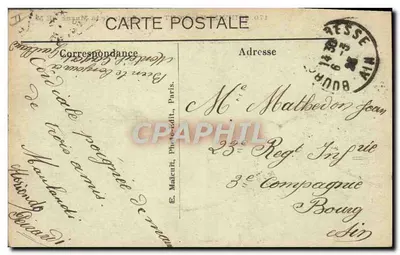 Porty rzeki Marne — Widok rzeki z parasolem — E. Malcuri, Fot. wyd. — Rewers