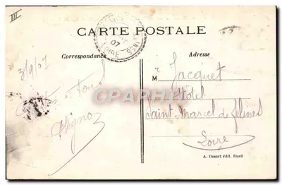 Margens do rio Sena perto de NANTERRE — Os veleros na Ilha Florida — A. Ossart édit. Rueil — Verso