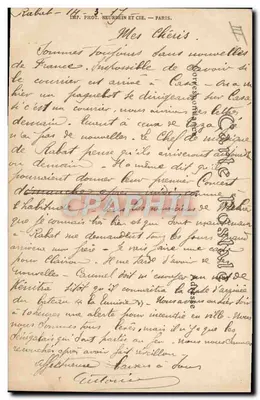 Maurusque — kobieta nosząca dziecko — P. Cousin et C°, Rabat — Rewers