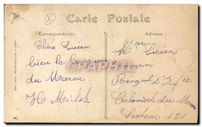 Femme Mauresque — danseuse tenant un tambour orné — N.L. Phot. — Verso