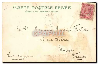 Bandeira dos Canadenses-Franceses — Saint-Blonde — Editor: Carte Postale Privée — Verso