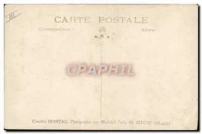 Bandeira 'Honra e Pátria' — comemorando as guerras 1870-1871, 1914-1918 — editada por Charles Montag, Bitche — Verso