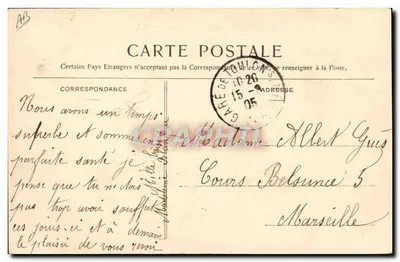 Onderzeeboot "Gymnote" — Franse militaire marine — Collectie A. Couturier, nr 357 — Achterkant