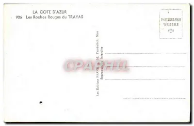 Czerwone skały TRAYAS — Côte d'Azur — Wydawnictwo FRANK, Nice — Rewers