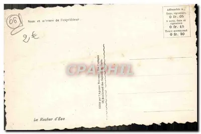 Le Rocher d'Eze — wydane przez Narodową Agencję Podróży, 13 Bulwar des Capucines, Paryż — Rewers