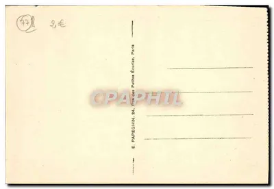 Palácio de Fontainebleau — Quarto da Senhora de Maintenon — E. Papeghin, Paris — Verso