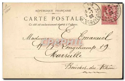Paryż / lipiec 1902 — "LA PLUS GRANDE ESCROQUERIE DU SIÈCLE" — A.D. et A.D., 35, Rte des Capucines, Paryż — Rewers