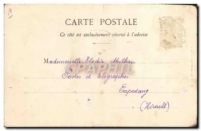 Widok z Domanu Céleyrane — Zamek (Gard) — Sprawa Humbert-Crawford, wydawca L. Janson, Narbonne — Rewers