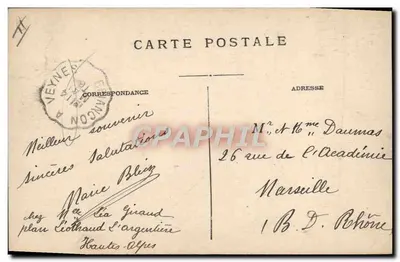 Massif du Pelvoux – Schron Tuckett – Pic de Neige Coraier (3615m) — Wydawca: Veyne & Daumas — Rewers