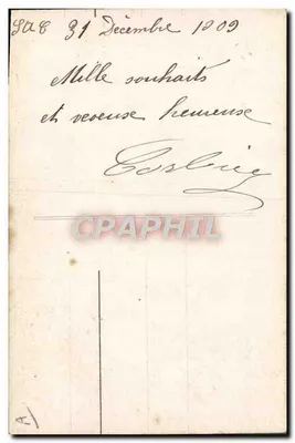 Couple dat patineert — berglandschap — Parijs, n° 207 — Achterkant