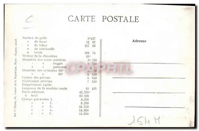 Franse locomotief nr. 1725 — Compound met 4 cilinders, vlakke lades — P.O. (F.F. Paris, serie D-40) — Achterkant