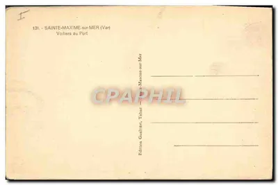 Sainte-Maxime-sur-Mer — Jacht w portowym — Wydawnictwo Gualitér, Tabac — Rewers