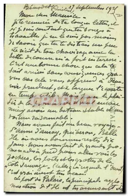 BÉNODET - Partida das Regatas — Coleção Villard, Quimper — Verso