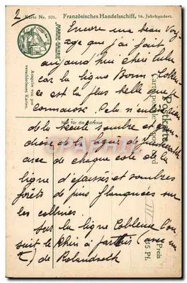 Navio comercial francês — 16º século — Marine-Galerie — Verso